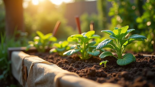 Découvrez les avantages du géotextile dans un carré potager : protection et efficacité