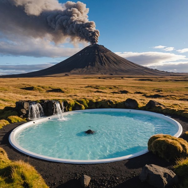 Quels sont les avantages de louer une maison de vacances en Islande avec des excursions pour observer les volcans et des bains géothermiques?
